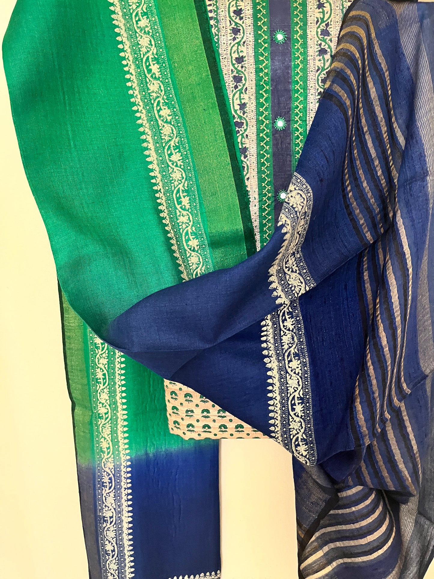 Tusssar silk suit