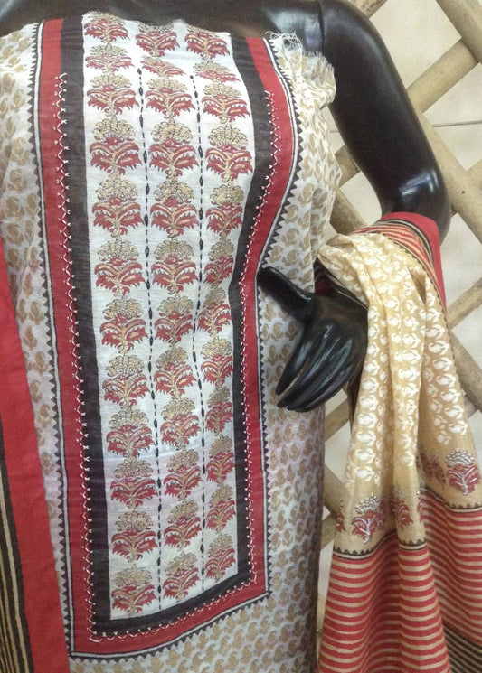 chanderi silk suit with chanderi silk dupatta